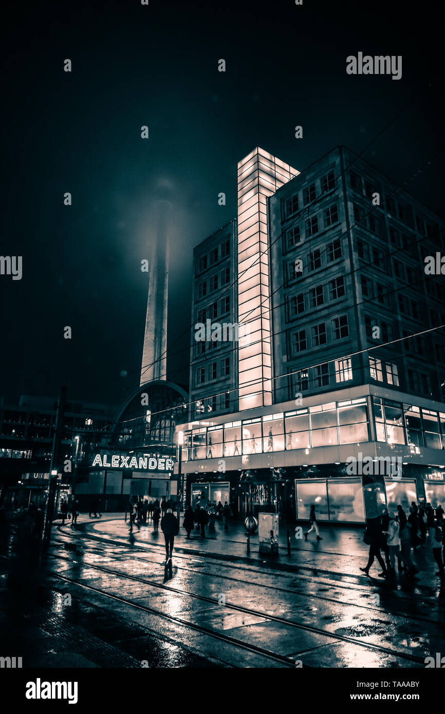 Berlin Alexanderplatz, Torhaus von Peter Behrens Stock Photo