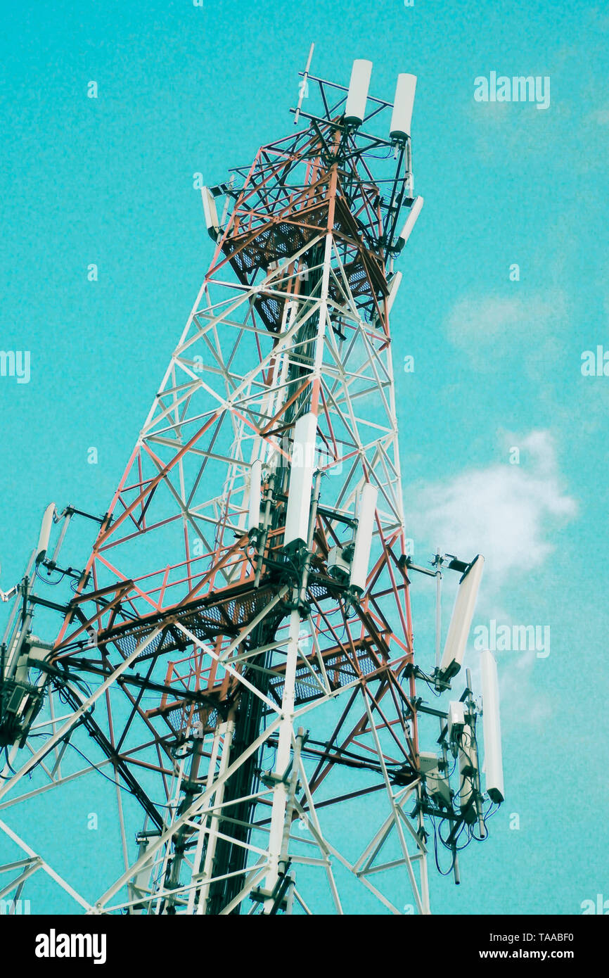 Communication antenna tower radio television digital wireless station