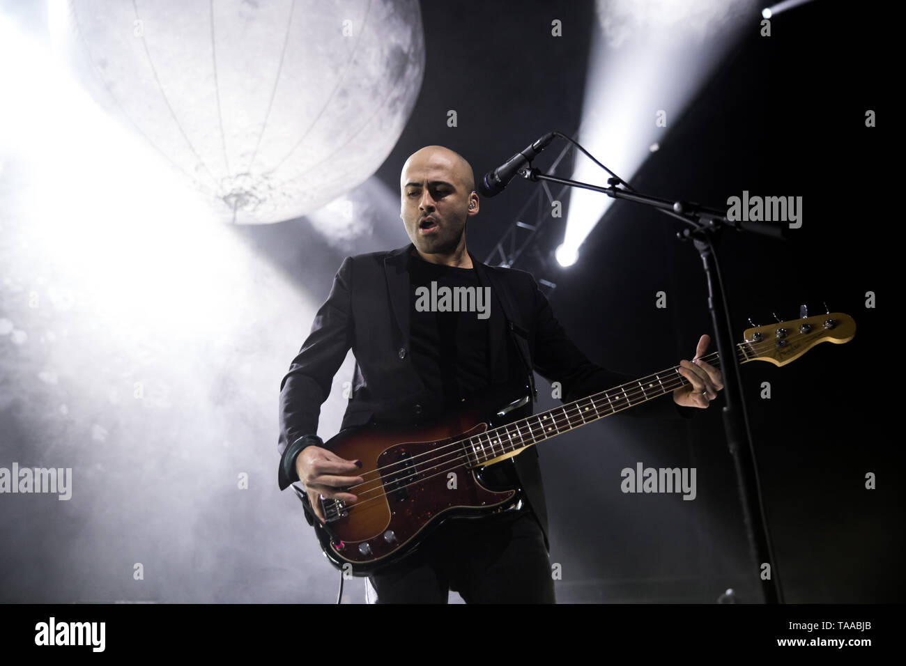 Josh Warburton of indie rock band July Talk performs at Scotiabank