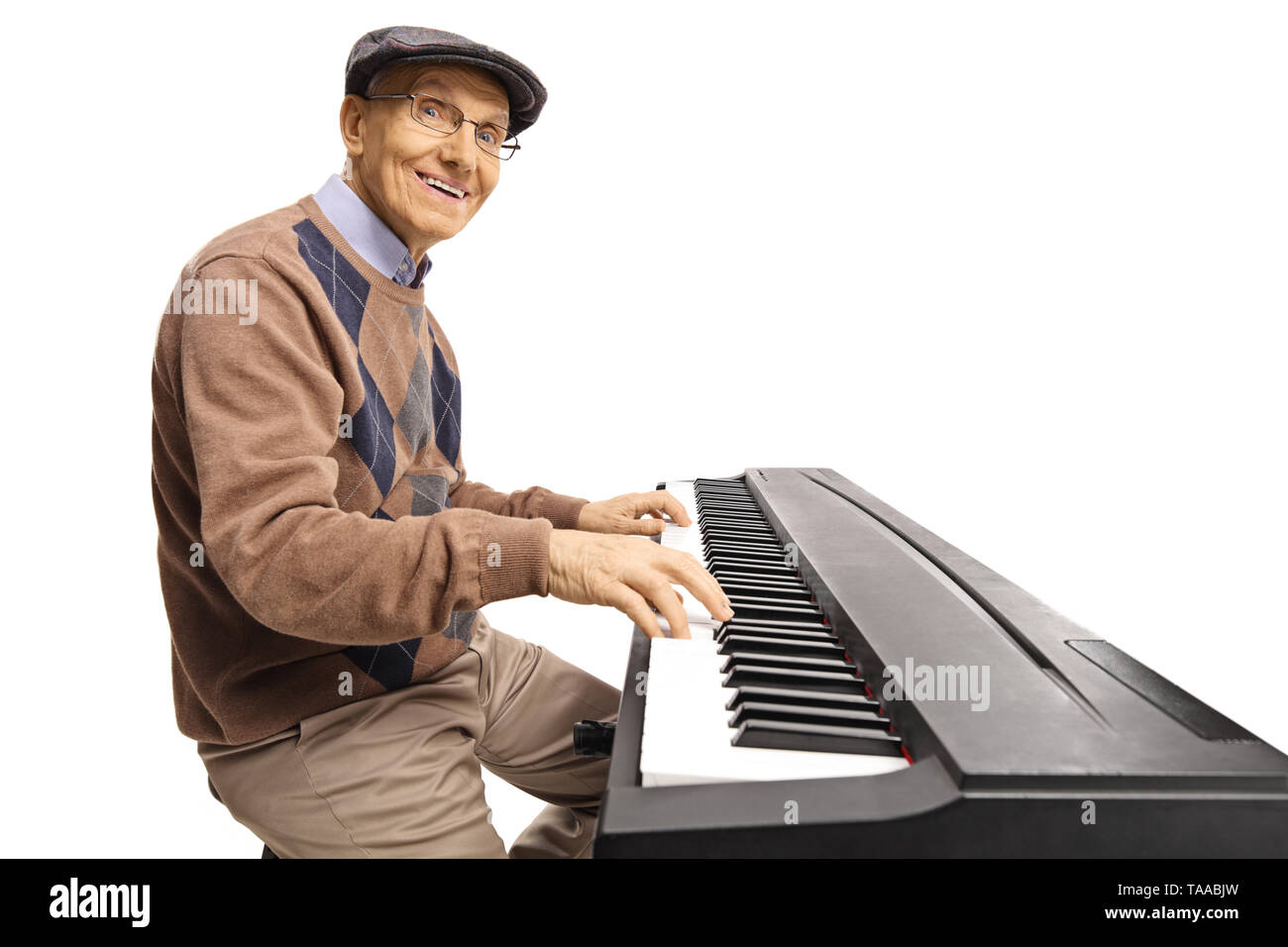 Playing piano elderly hi-res stock photography and images - Alamy