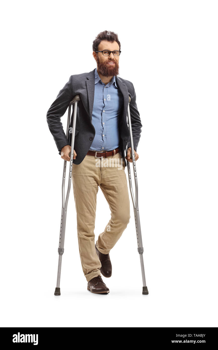 Full length crutches injured hires stock photography and images Alamy