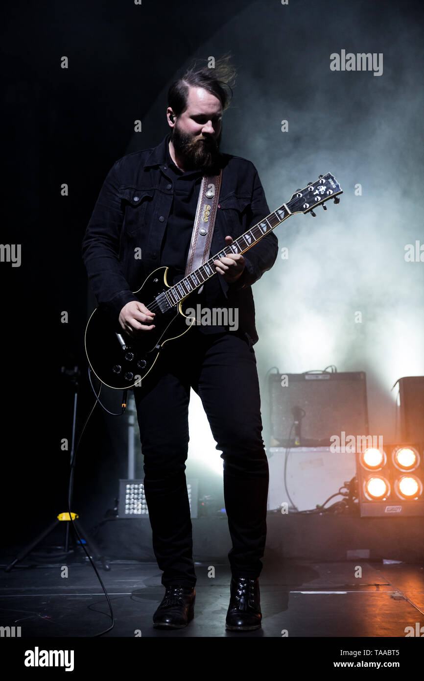 Ian Docherty of indie rock band July Talk performs at Scotiabank Arena