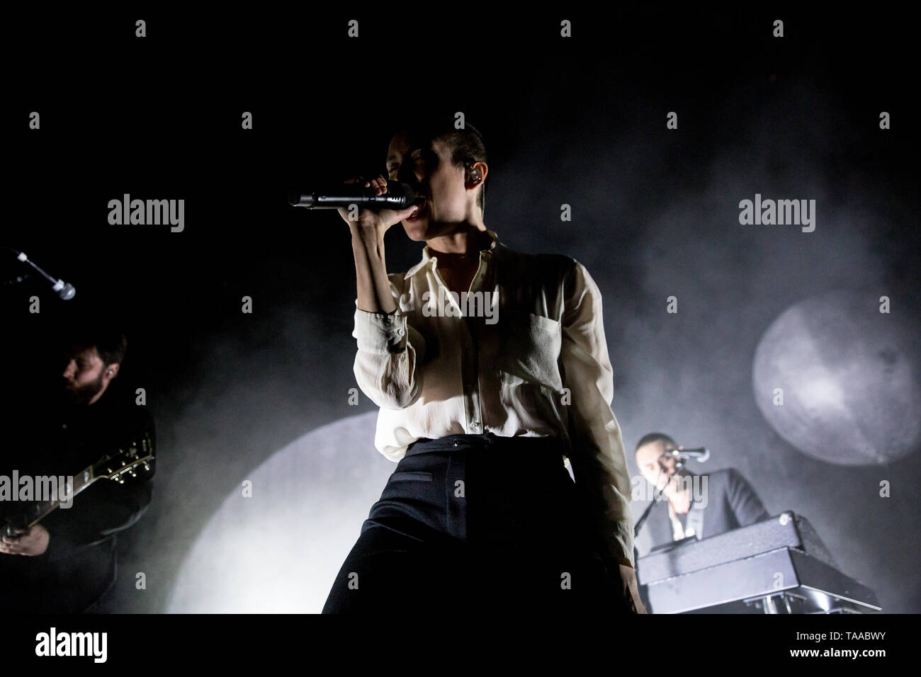 Leah Fay of indie rock band July Talk performs at Scotiabank Arena in