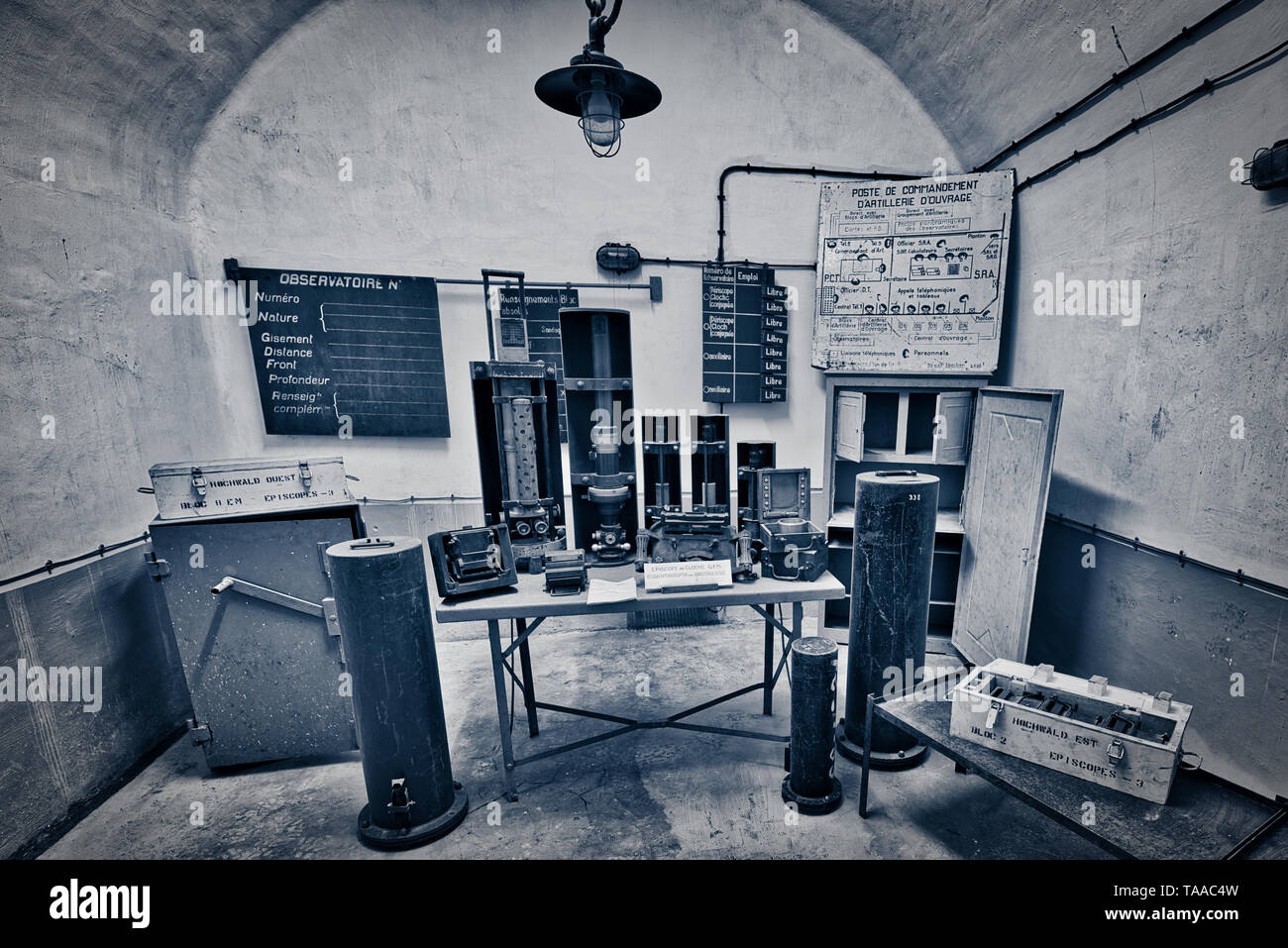 The Maginot Line, Ligne Maginot-Four a Chaux (Alsace-France) World War History Stock Photo