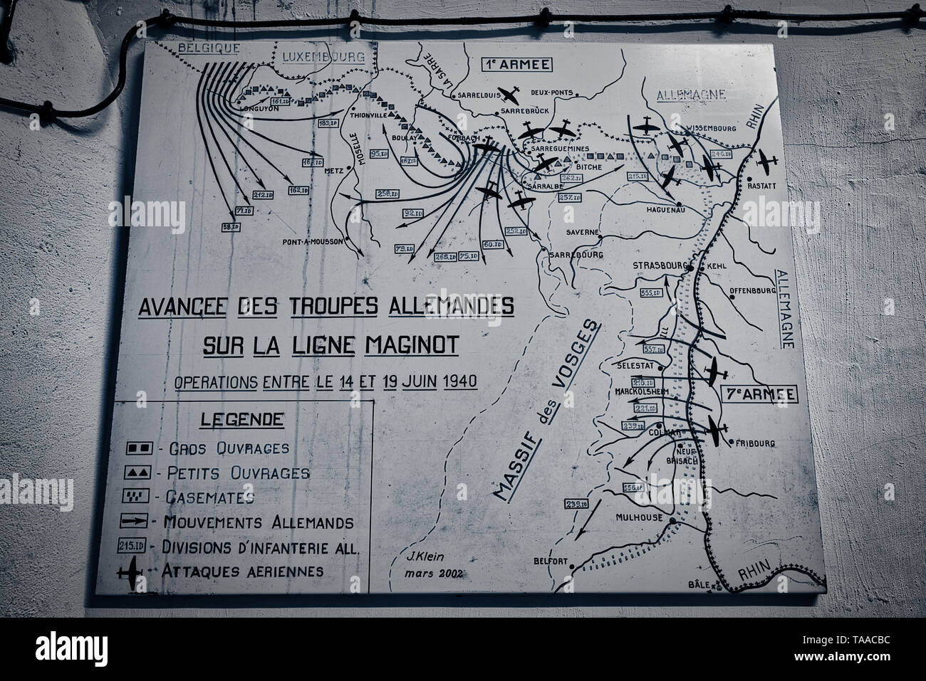 The Maginot Line, Ligne Maginot-Four a Chaux (Alsace-France) World War History Stock Photo