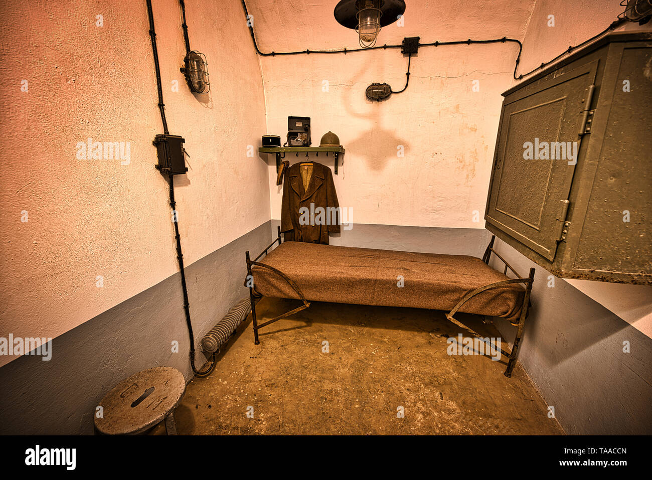 The Maginot Line, Ligne Maginot-Four a Chaux (Alsace-France) World War History Stock Photo