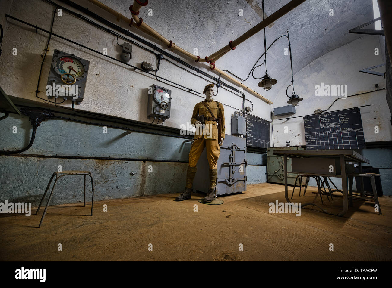 The Maginot Line, Ligne Maginot-Four a Chaux (Alsace-France) World War History Stock Photo