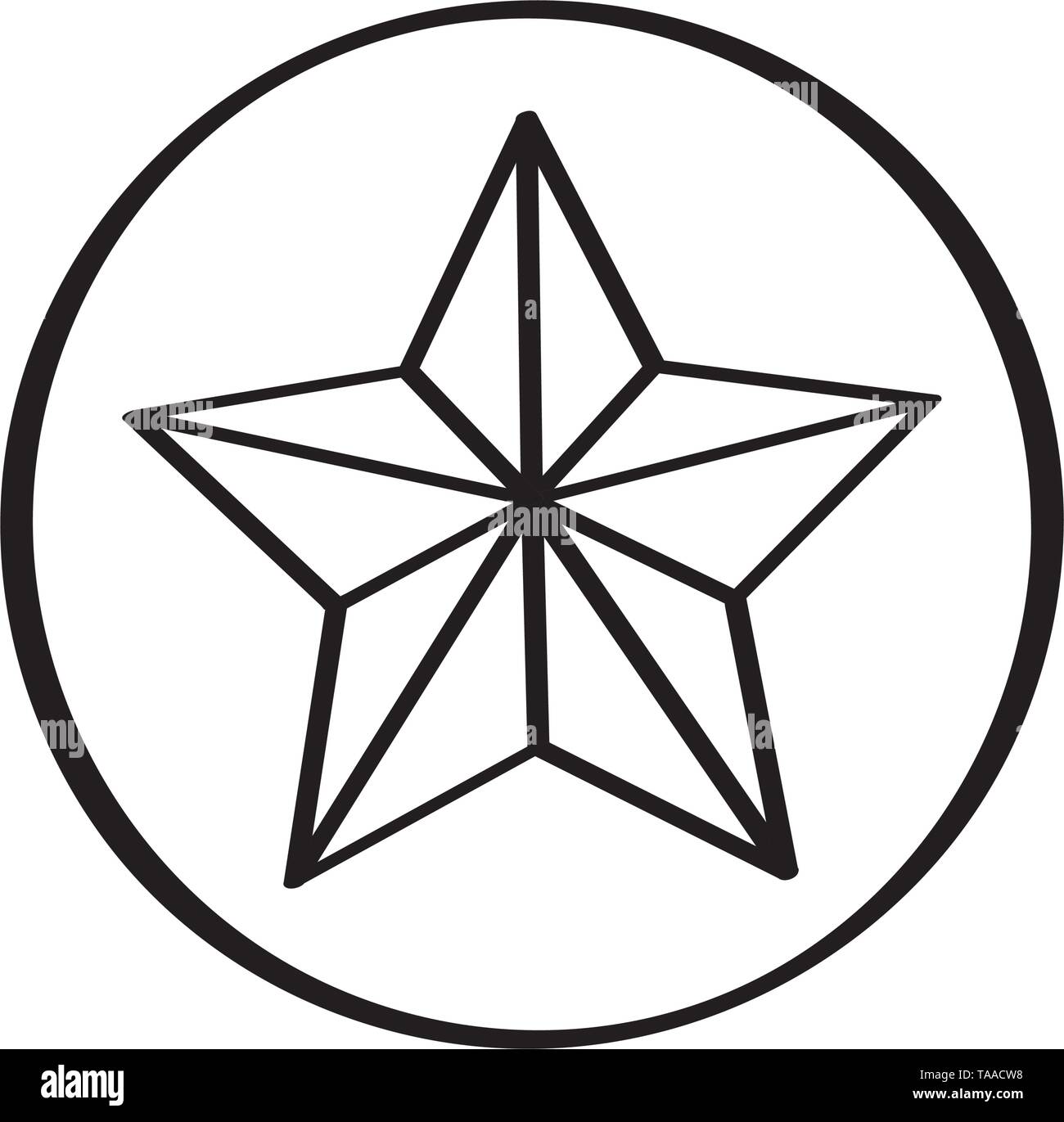 Isolated star shape icon on a white background Stock Vector Image & Art ...
