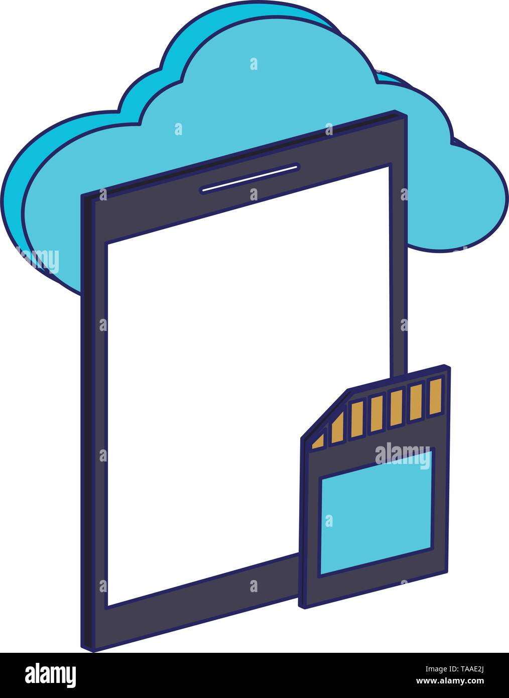 Cloud computing technology blue lines Stock Vector Image & Art - Alamy