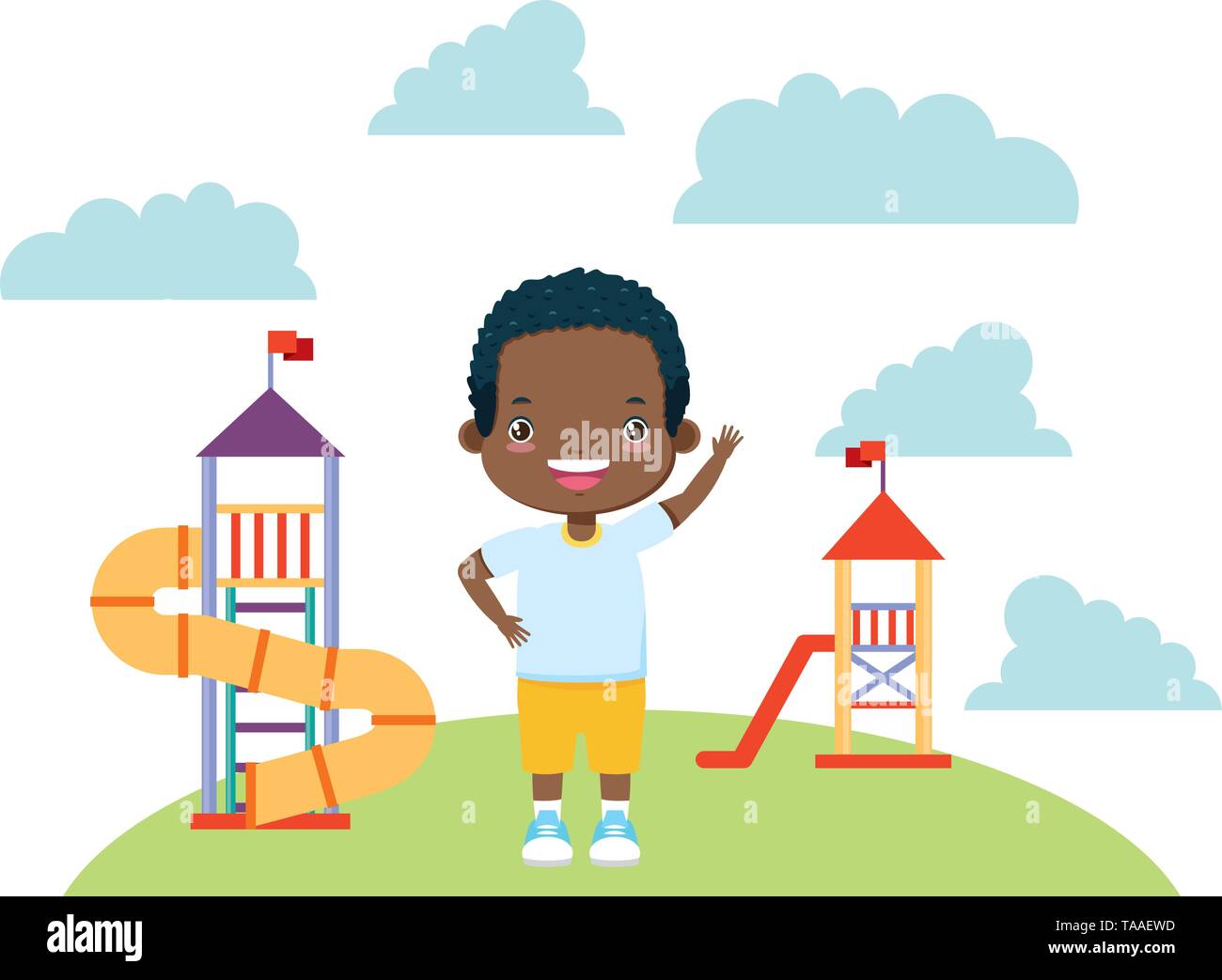Kids Playground Cartoon Concept Background Stock Photos Kids