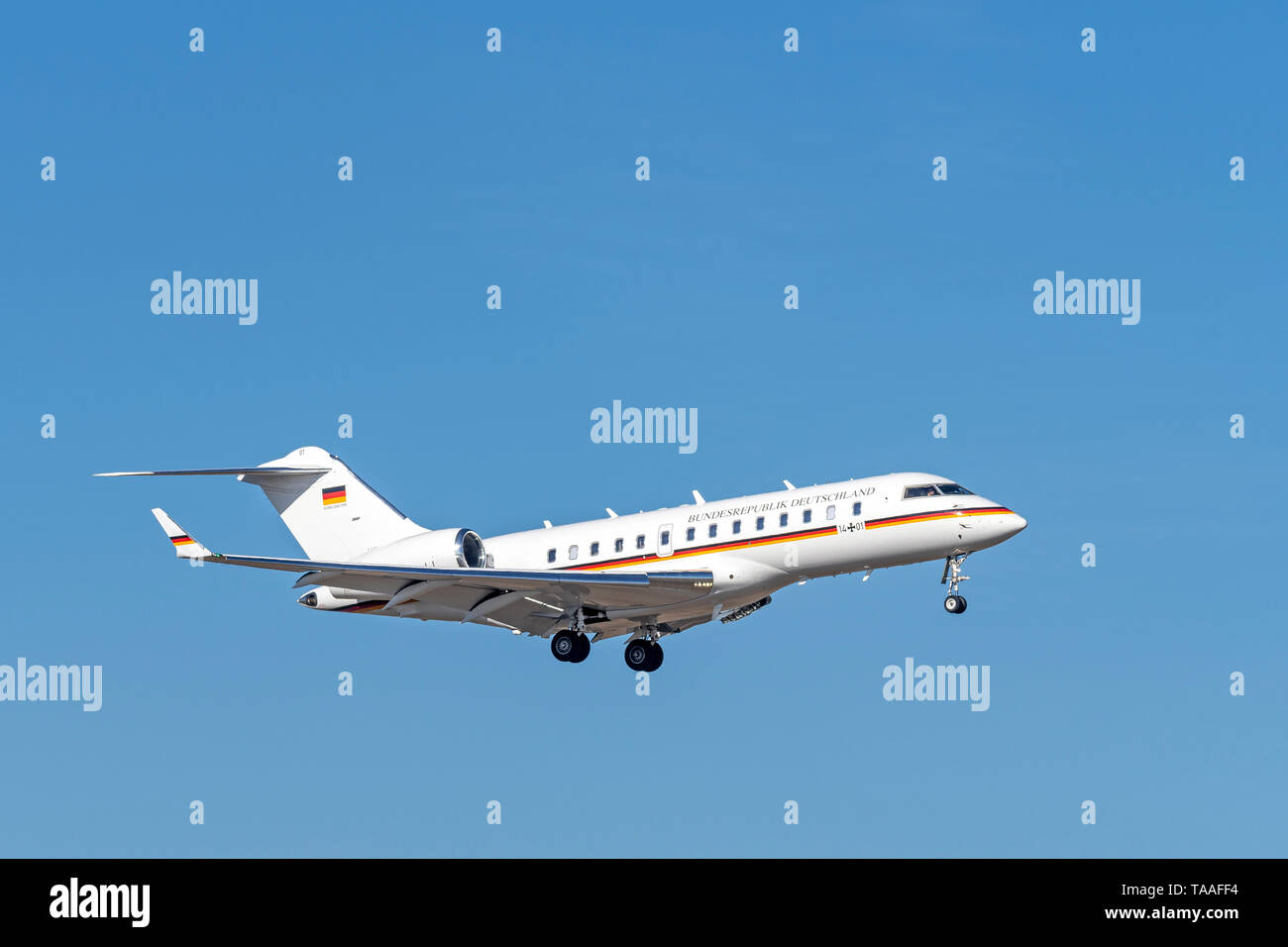 Munich, Germany - 15. February 2019 : German air force Bombardier BD ...