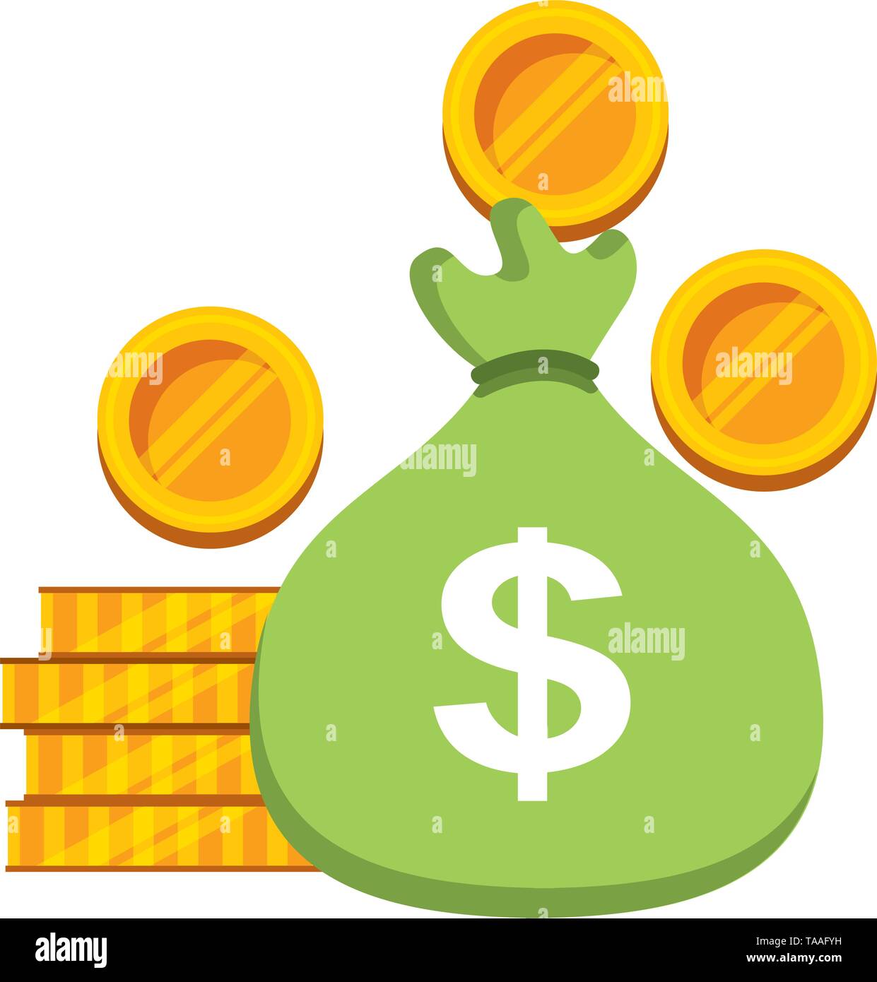 money bag coins Stock Vector Image & Art - Alamy