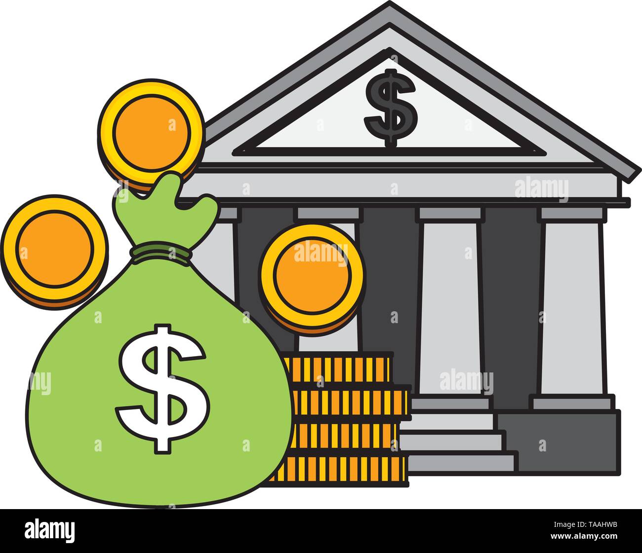 bank money bag Stock Vector Image & Art - Alamy