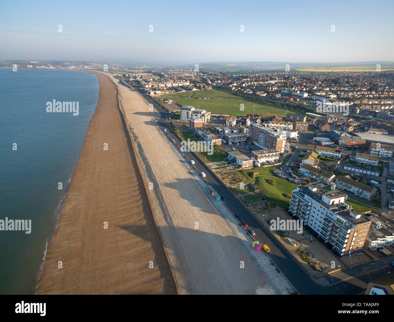 Aerial views of Seaford, East Sussex, UK Stock Photo Alamy