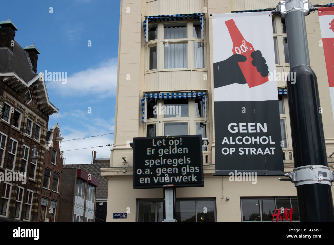 Sign No Alcohol In Public Spaces At Amsterdam The Netherlands 2019