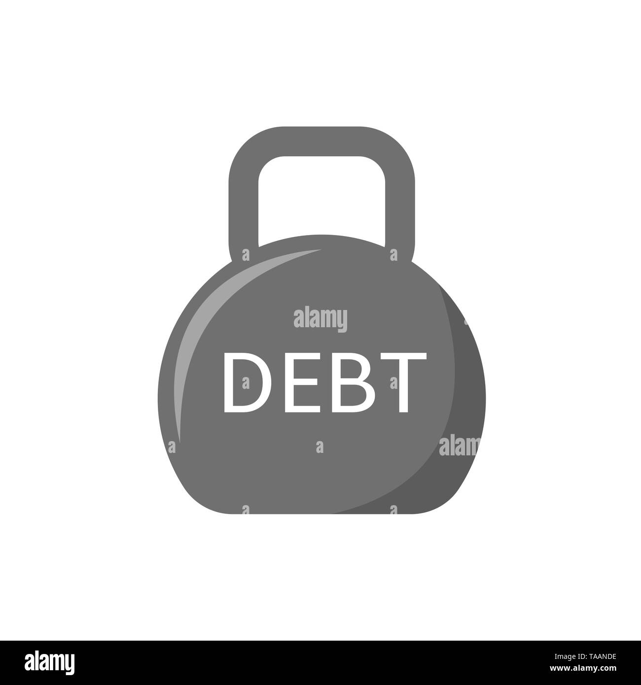 Debt concept illustration Black and White Stock Photos & Images Alamy