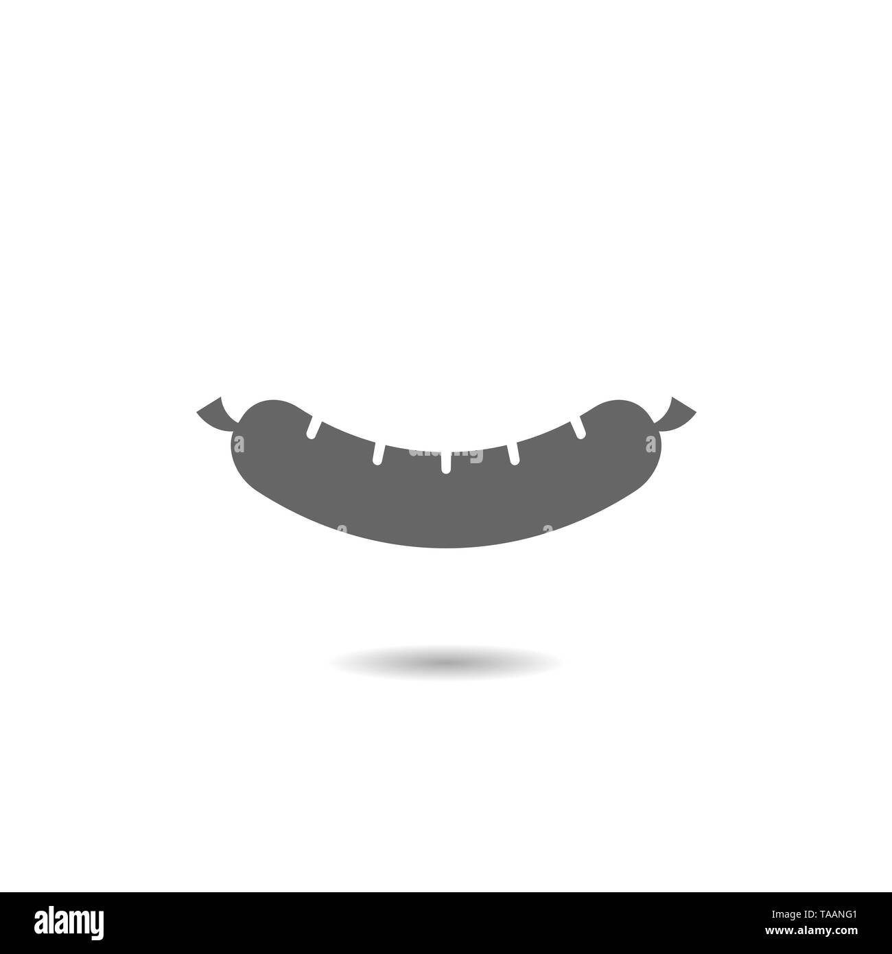Sausage icon isolated. BBQ and barbecue concept symbol Stock Vector