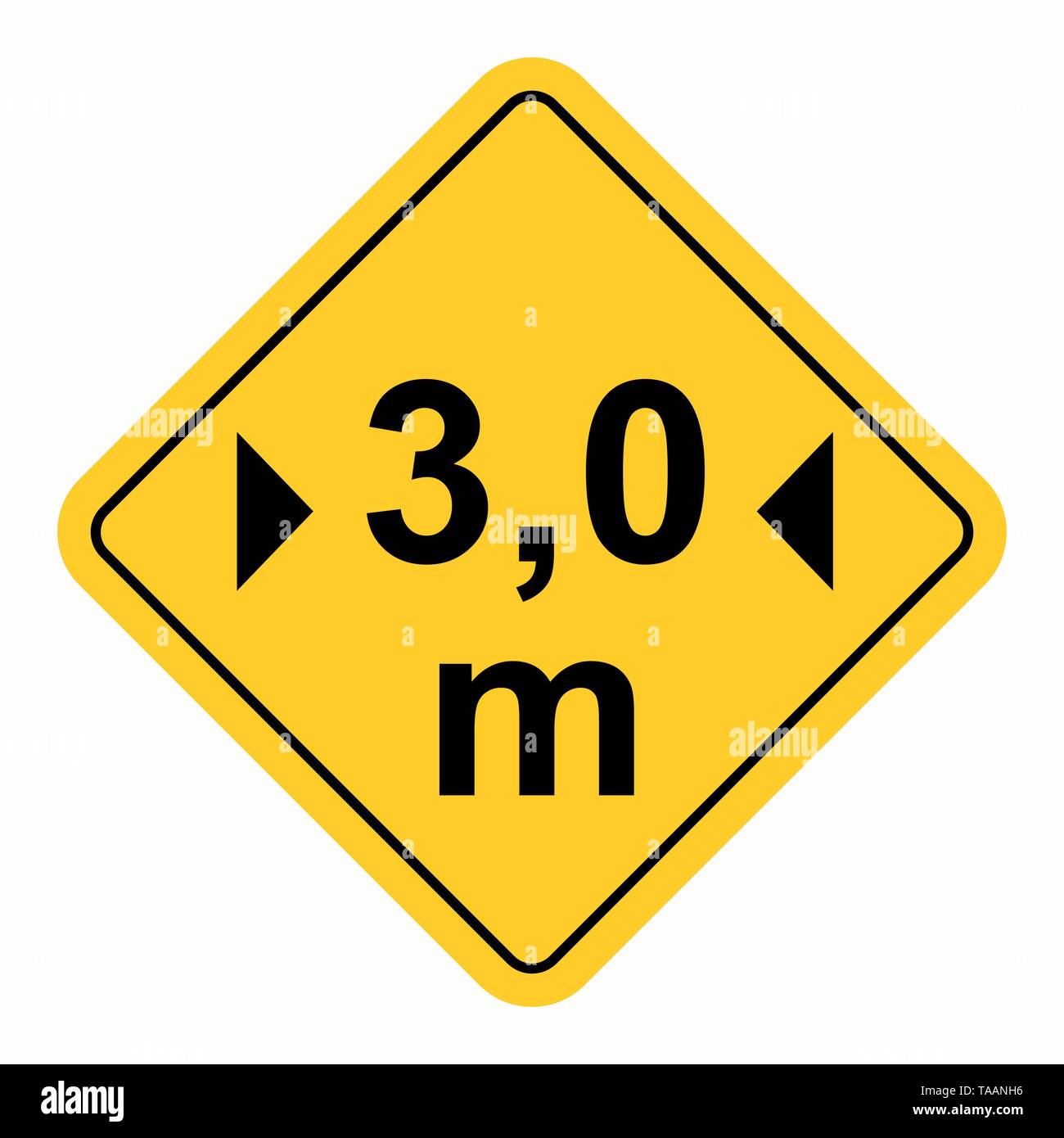 Maximum width traffic sign Stock Vector
