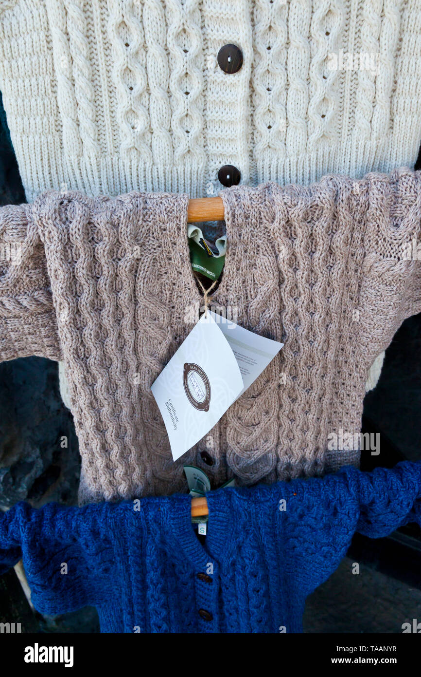 Handicraft sweater. Kilronan Village. Inishmore Island Aran Islands Galway County West Ireland Europe Stock Photo Alamy