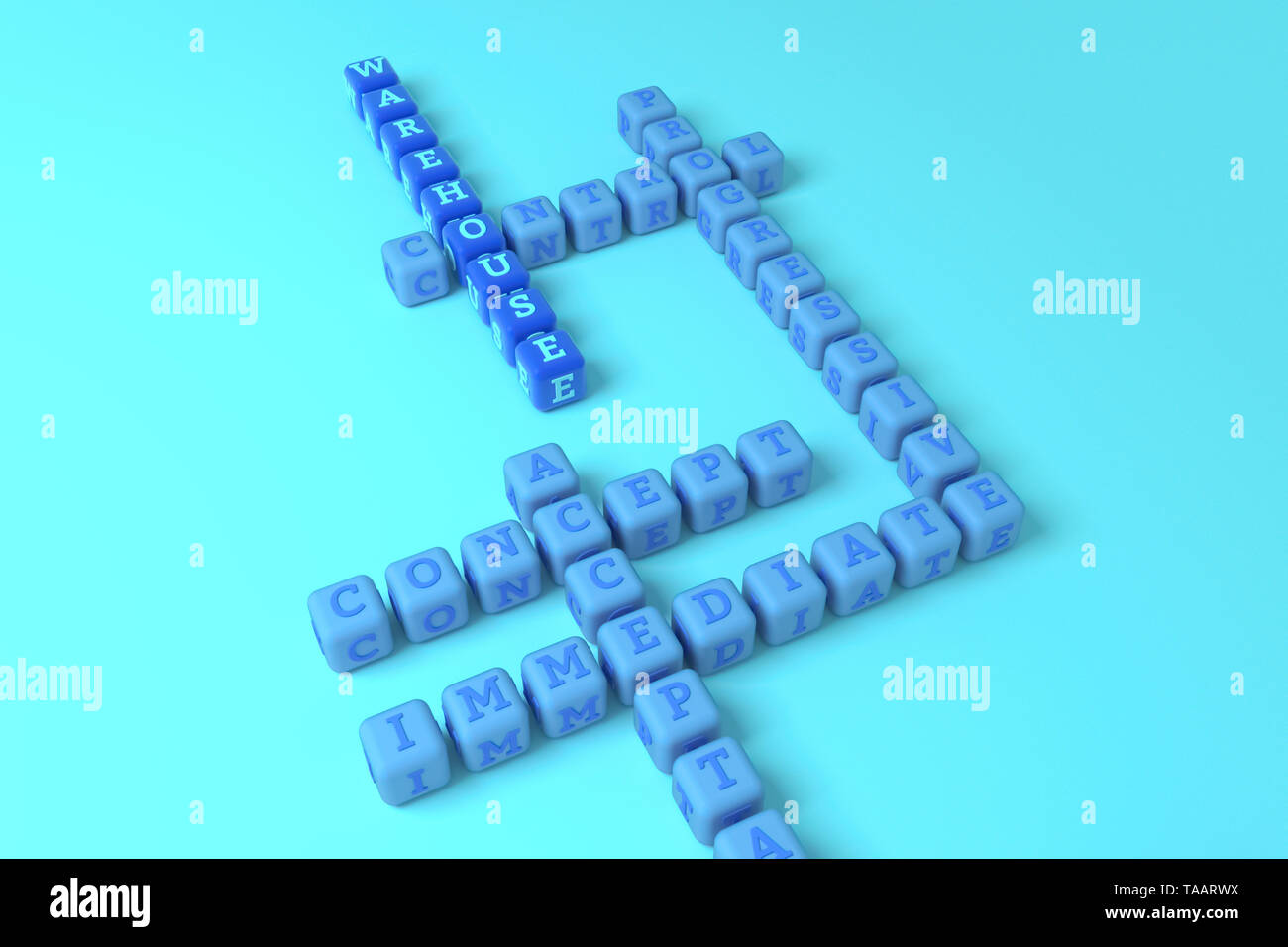 Warehouse, business keyword crossword. Graphic resource, texture or