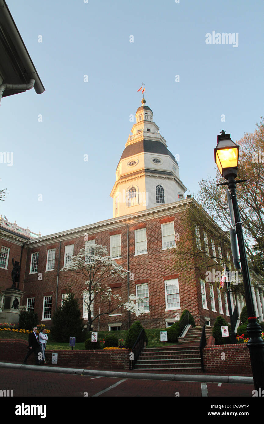 Maryland state capitol building dome hires stock photography and