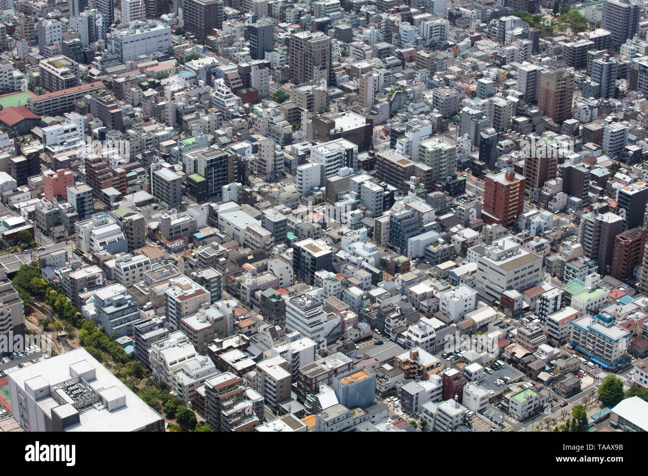 Tokyo Aerial View in Japan Stock Photo