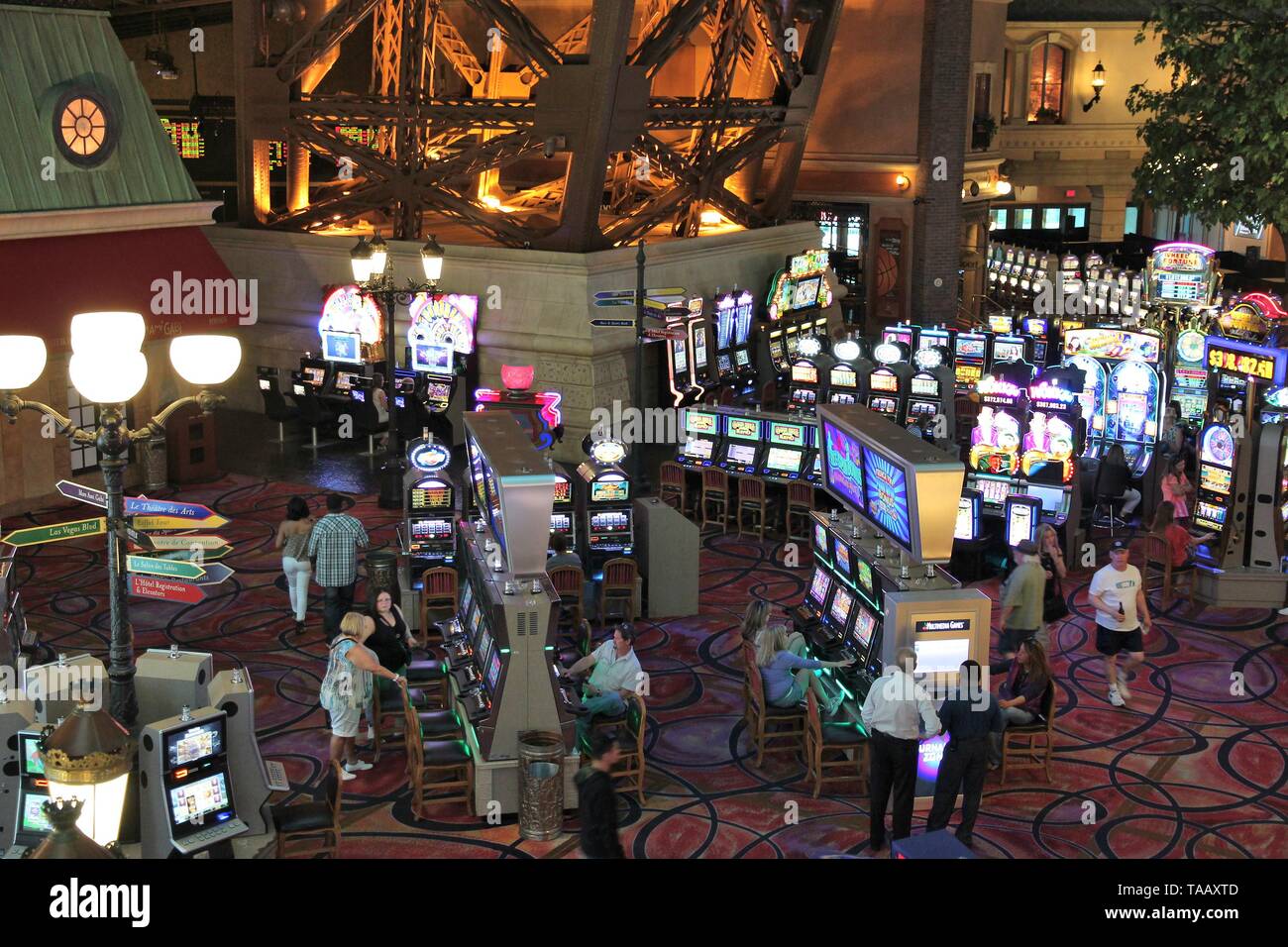 Download this stock image: Interior street scene Paris Hotel Las Vegas -  AHFK8W from Alamy's library of millio…