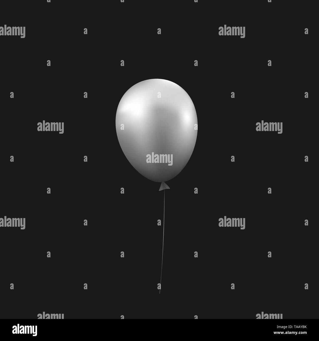 Empty silver balloon Stock Vector