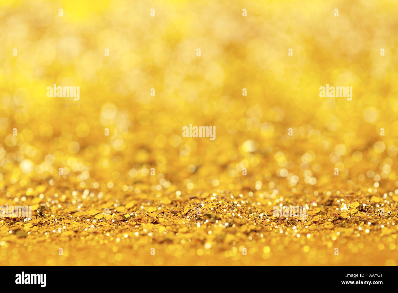 Golden glitter background Stock Photo