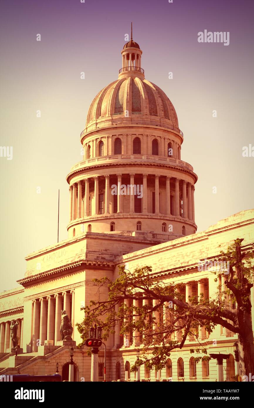 Famous National Capitol (Capitolio Nacional) building. Havana, Cuba