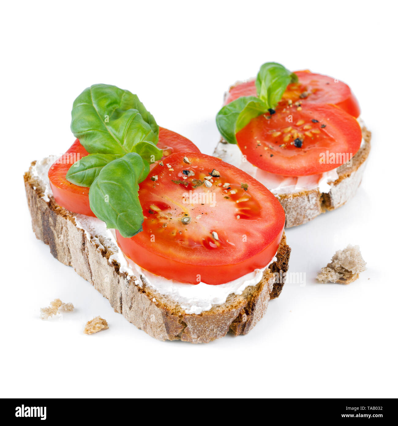 tomato cream cheese bread Stock Photo Alamy