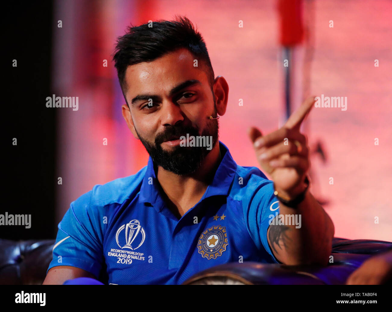 India's Virat Kohli during the Cricket World Cup captain's launch event ...