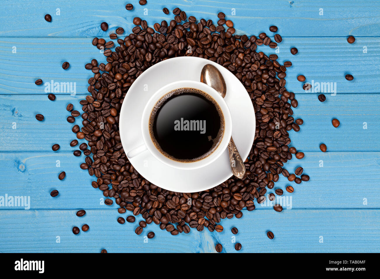 coffee cup on wooden background Stock Photo