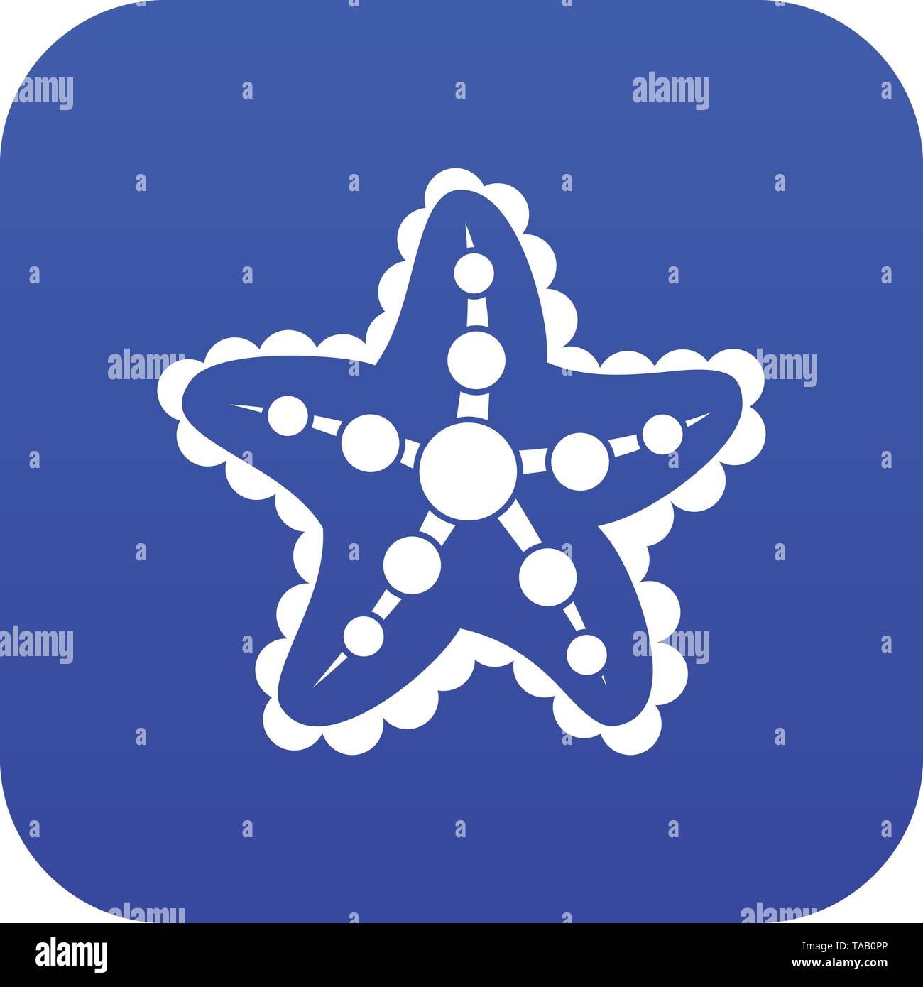 Starfish icon digital blue Stock Vector