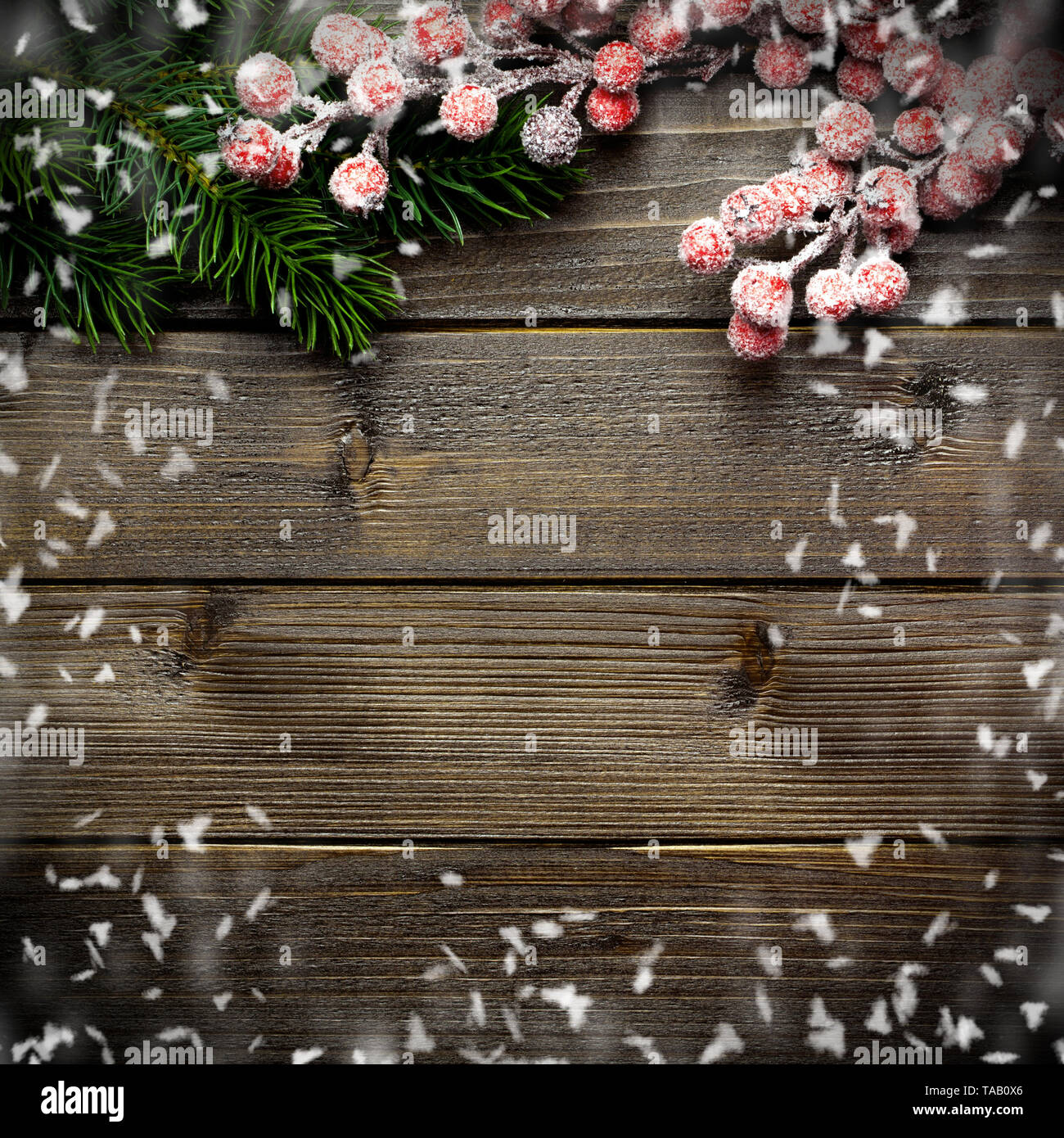 wooden christmas background Stock Photo