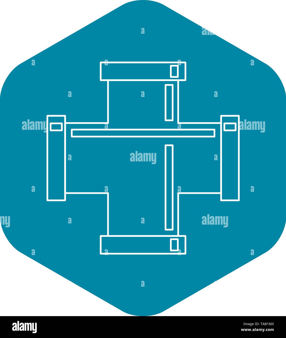 Pipe fitting icon, outline style Stock Vector Image & Art - Alamy