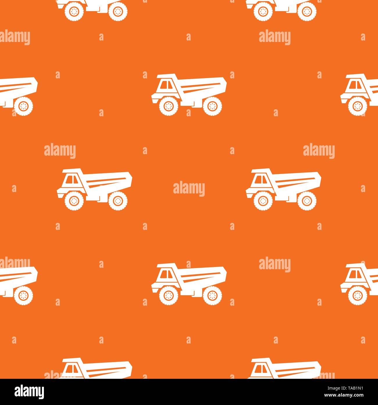 Truck pattern vector orange Stock Vector