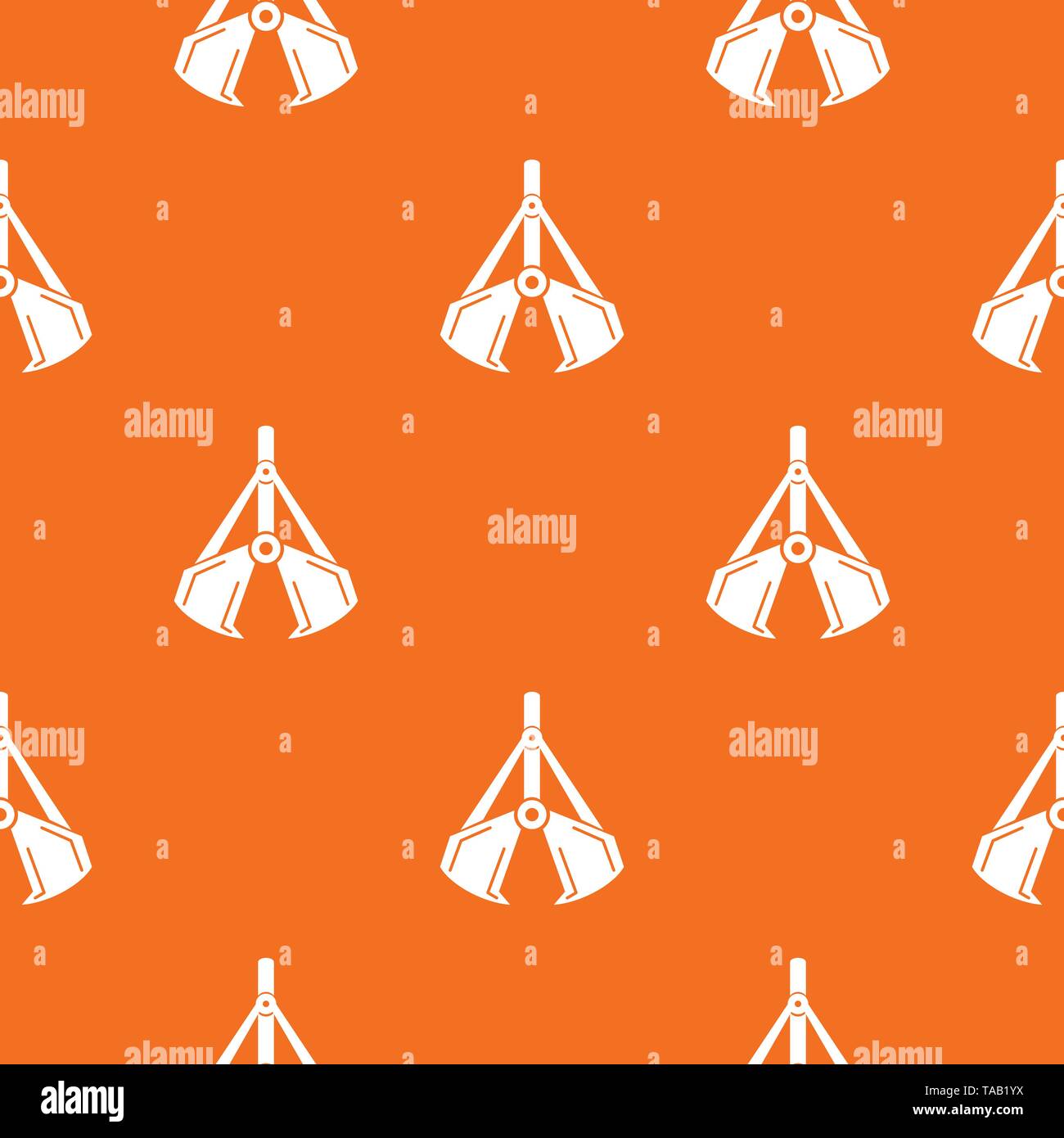 Excavator pattern vector orange Stock Vector