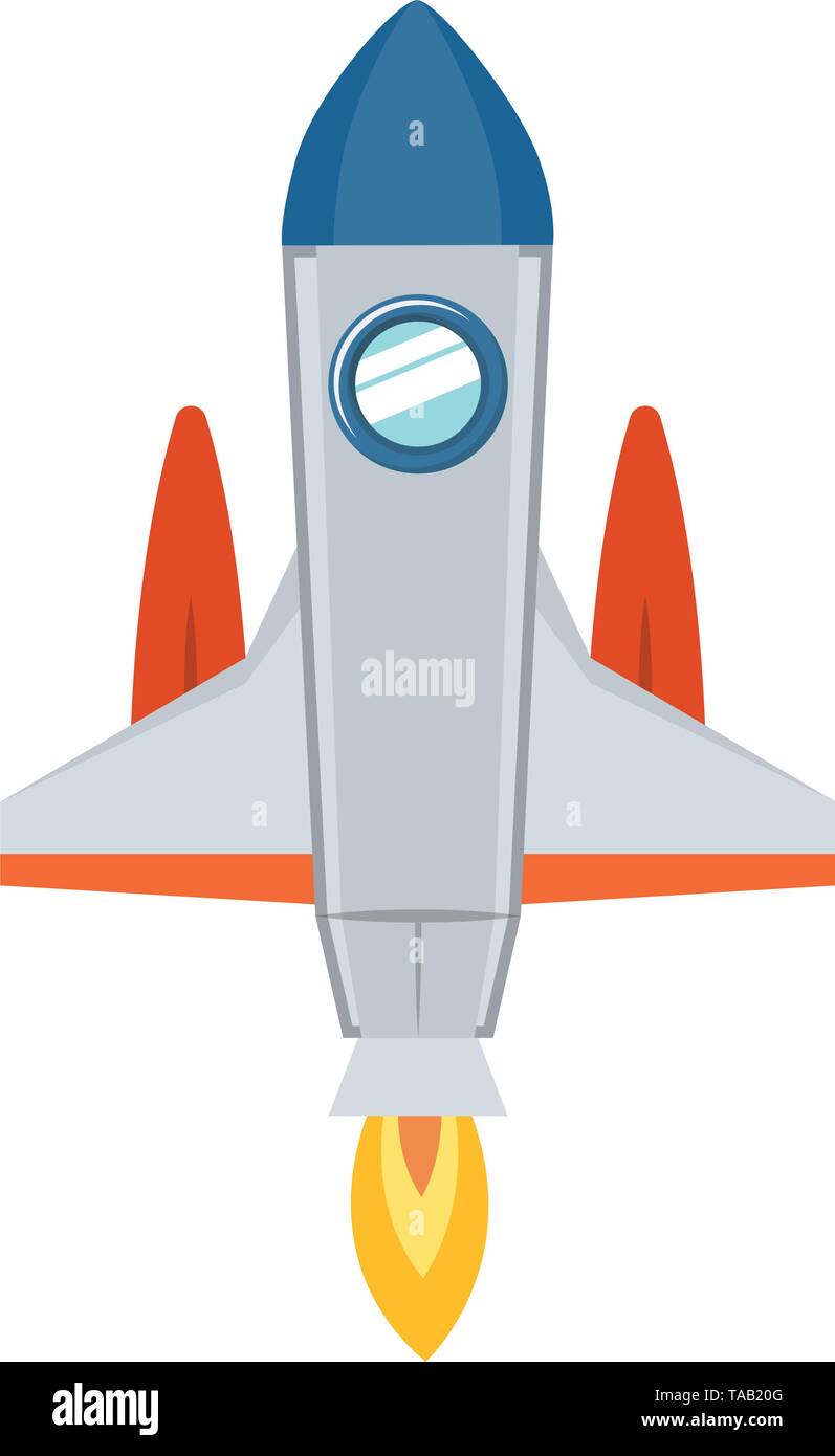 rocket taking off in white background Stock Vector Image & Art - Alamy