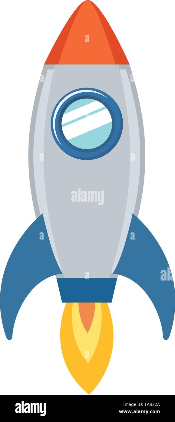 rocket taking off in white background Stock Vector Image & Art - Alamy