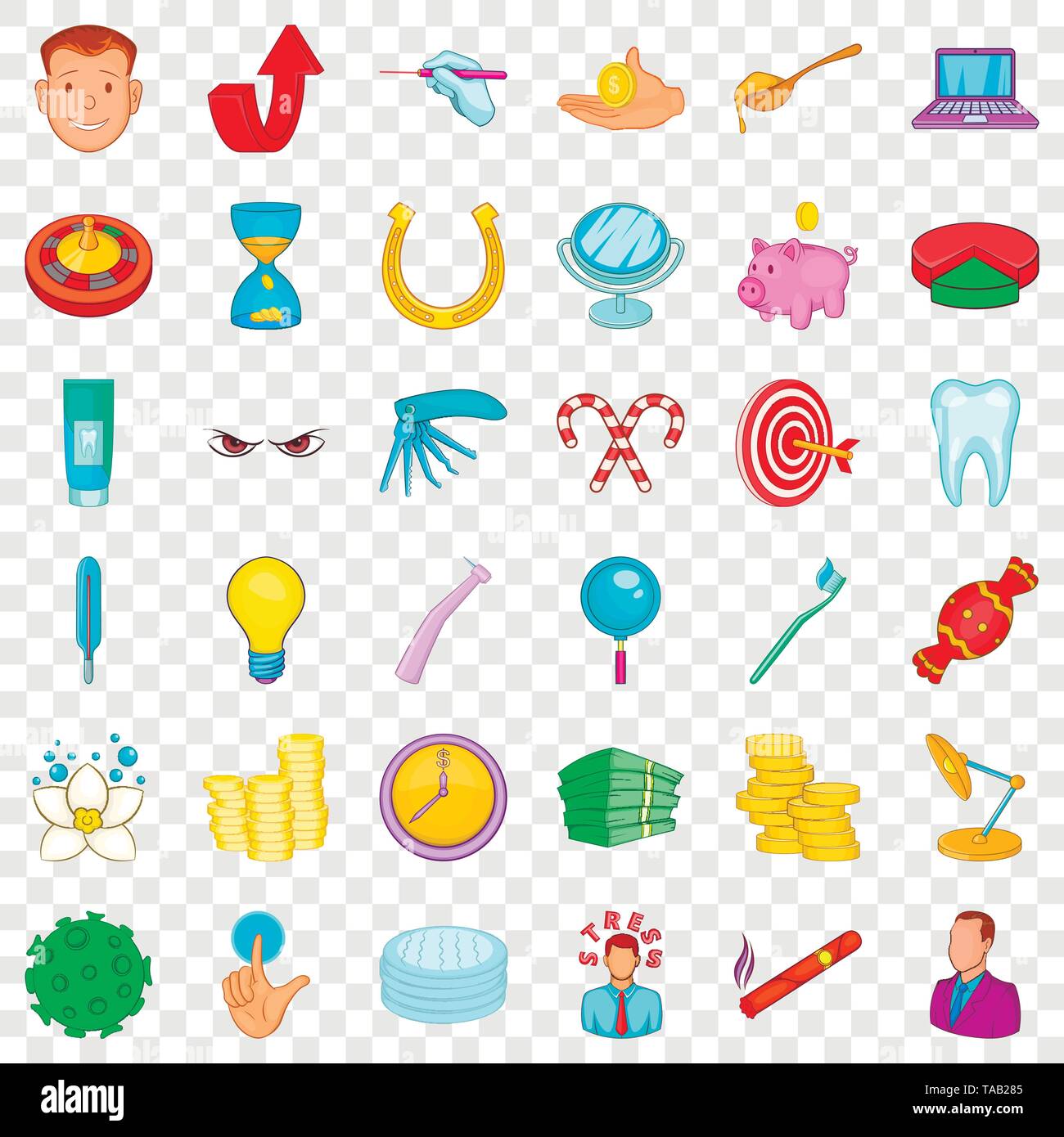 Toothpaste icons set, cartoon style Stock Vector Image & Art - Alamy