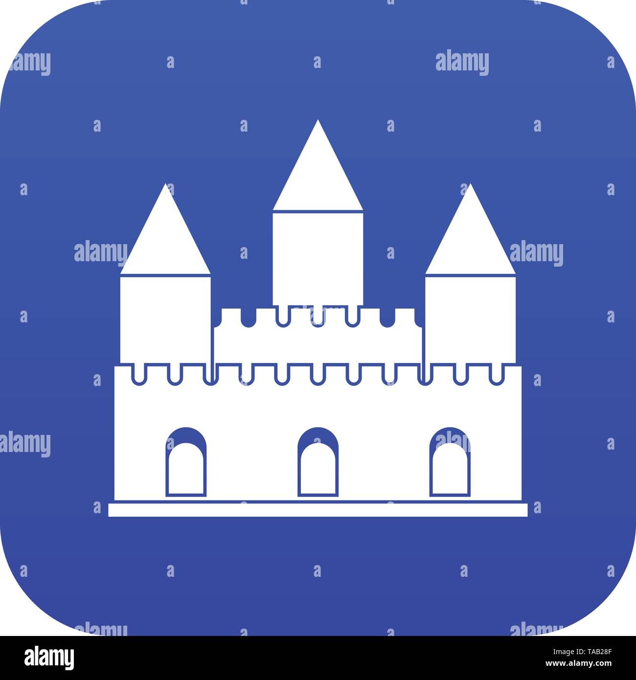 Castle tower icon digital blue Stock Vector Image & Art - Alamy