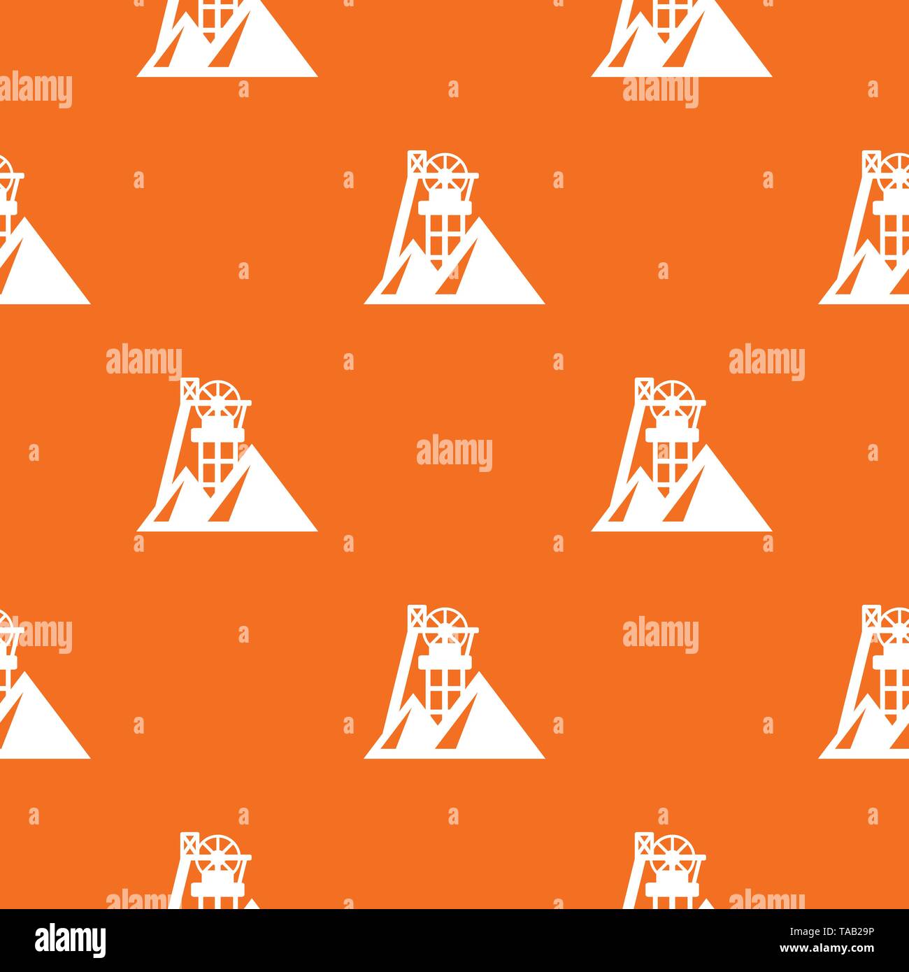 Mine pattern vector orange Stock Vector