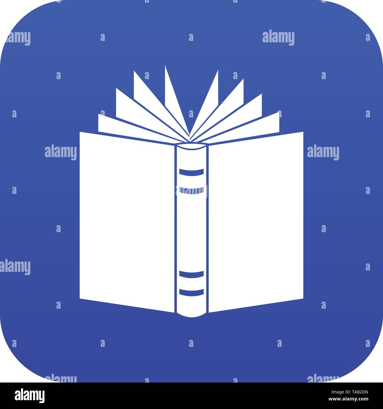 Open thick book icon digital blue Stock Vector Image & Art - Alamy