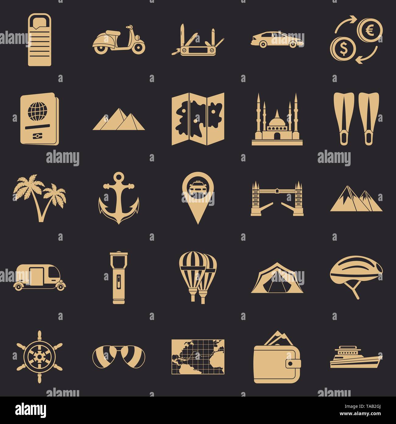 Cityscape icons set, simple style Stock Vector Image & Art - Alamy