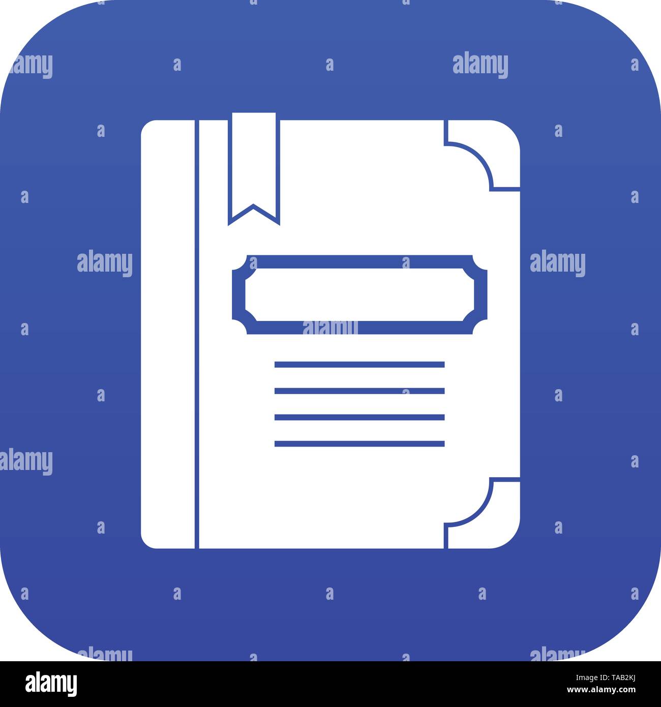 Tutorial with bookmark icon digital blue Stock Vector Image & Art - Alamy