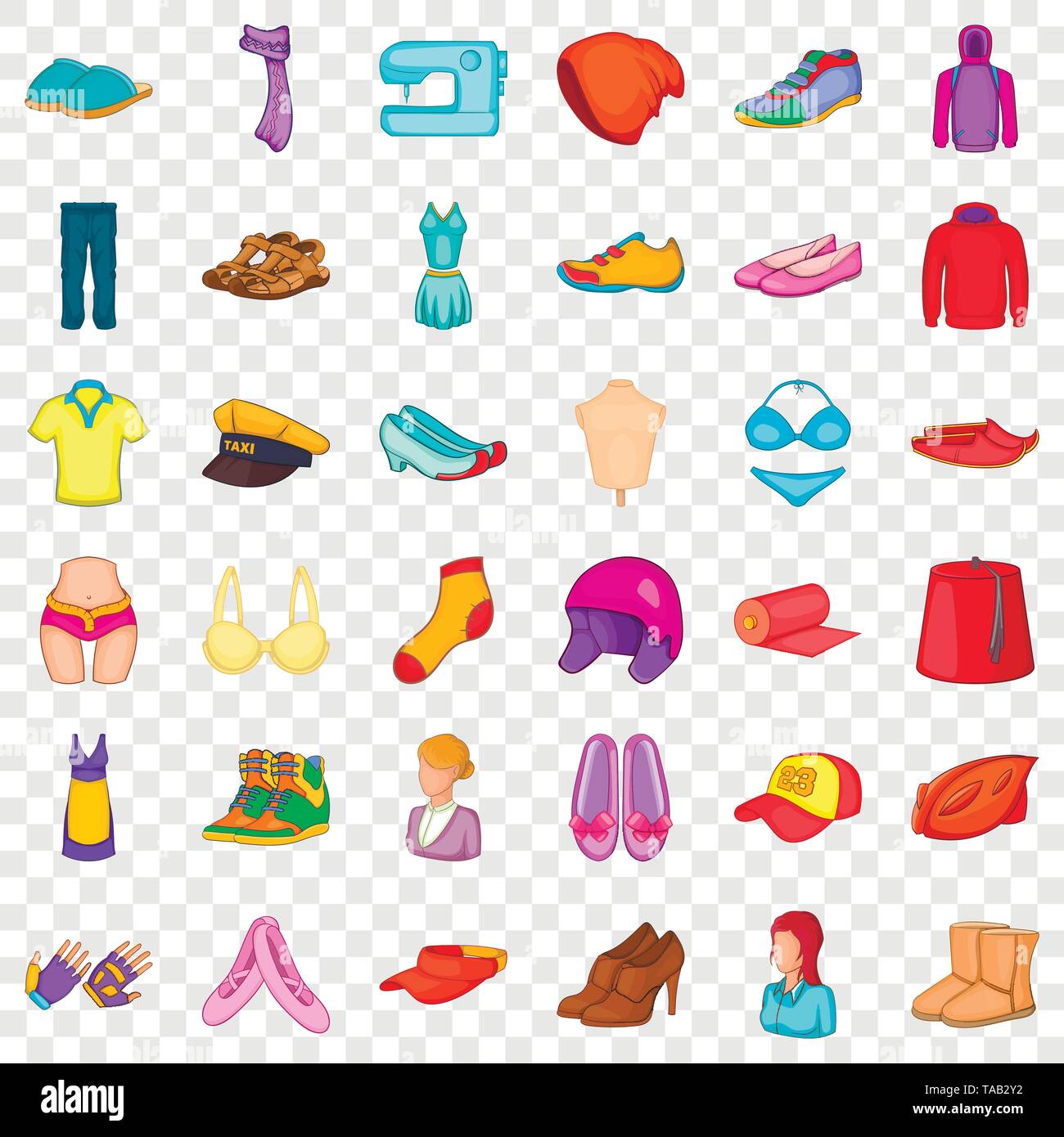 Costume icons set, cartoon style Stock Vector Image & Art - Alamy