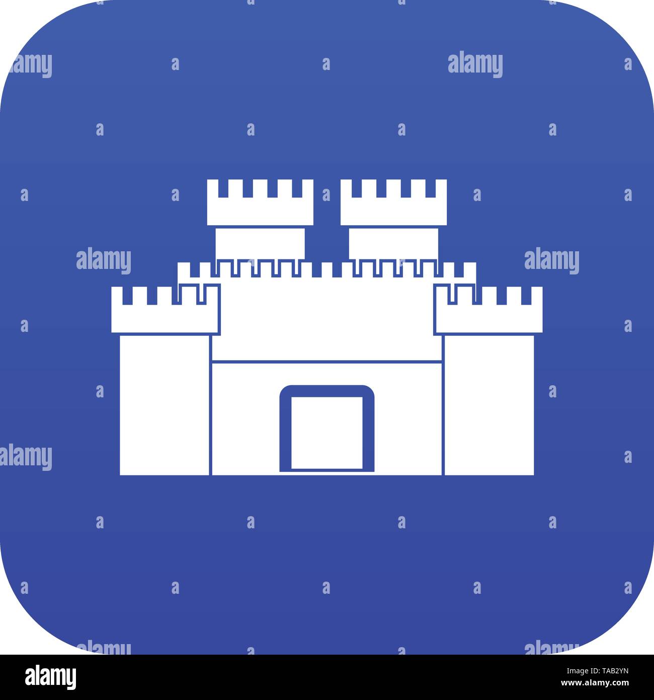 Ancient fortress icon digital blue Stock Vector Image & Art - Alamy