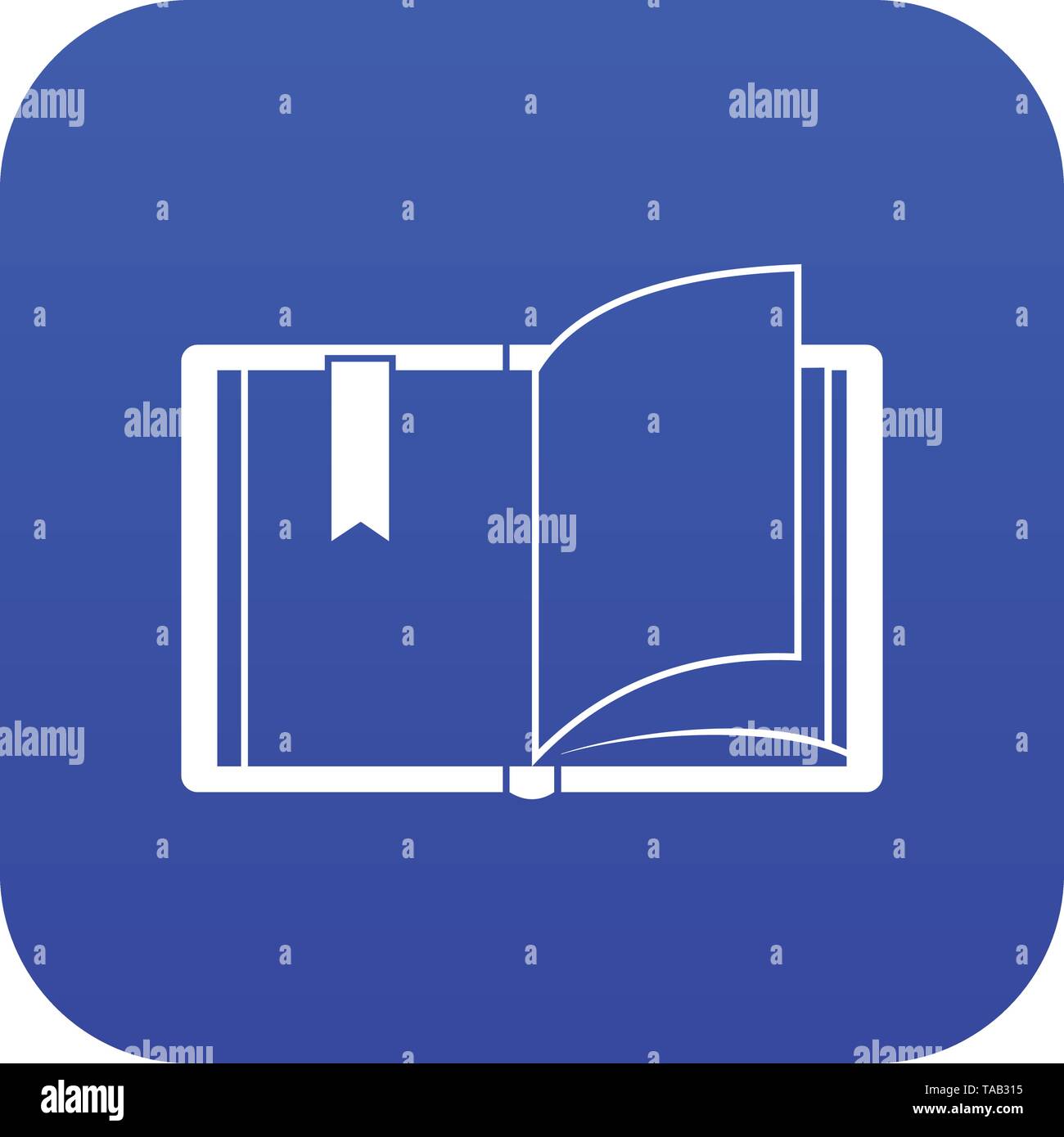 Open book icon digital blue Stock Vector Image & Art - Alamy