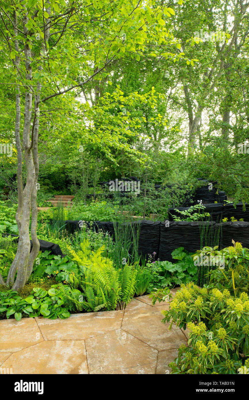 The M & G Garden designed by Andy Sturgeon and winner of the best show garden award at the RHS Chelsea Flower Show 2019, London, UK Stock Photo